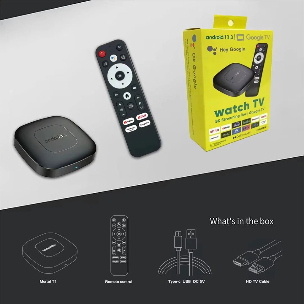 Android TV Box Connectée avec Télécommande Vocale 2+16GB image 2
