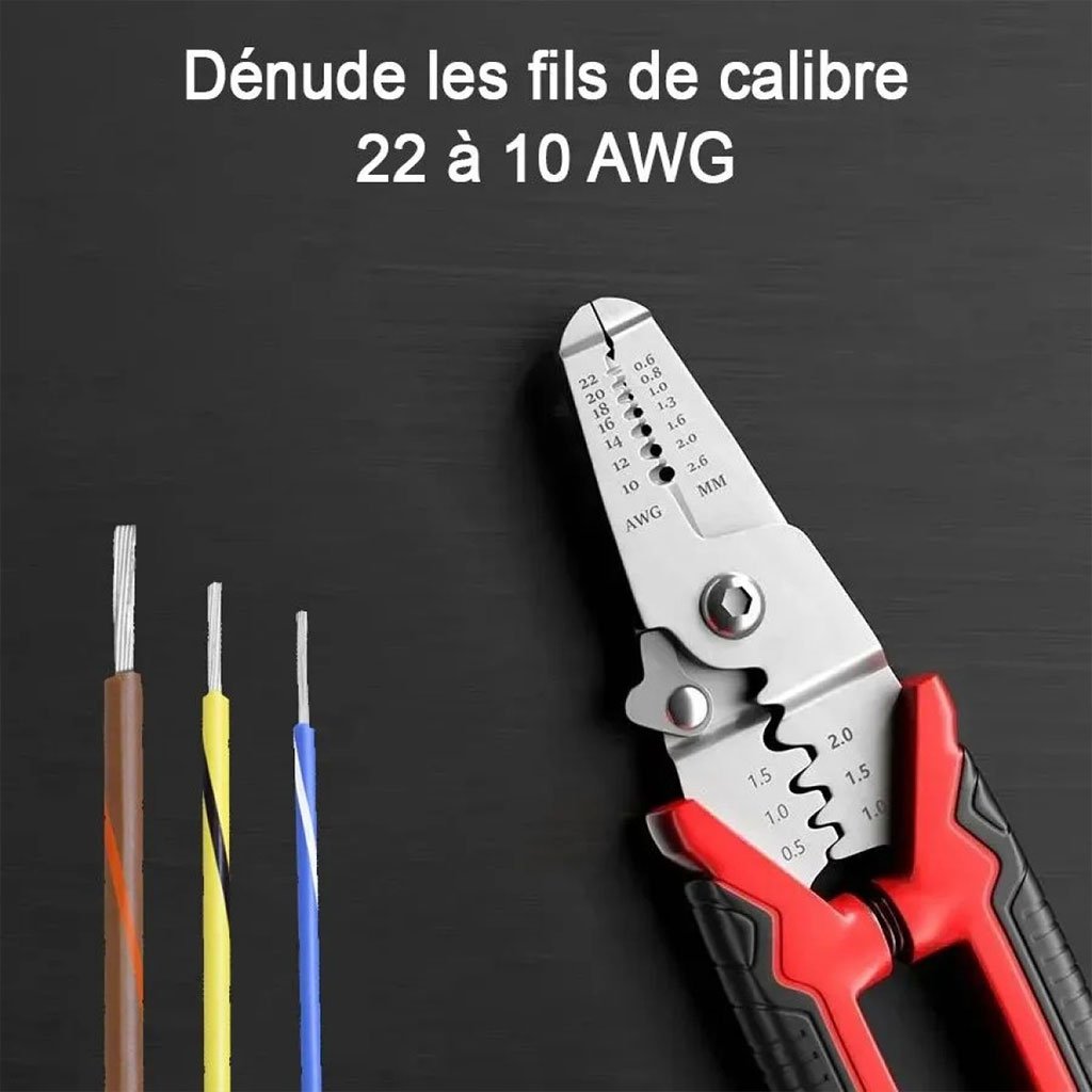 Coffret de sertissage 3en1 avec cosses 22-10 AWG – L’outil complet de l’électricien moderne image 3