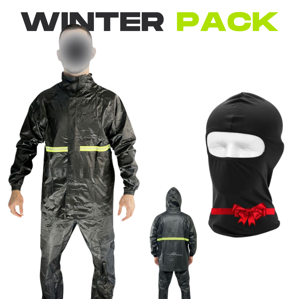 Pack Tenue de Pluie Imperméable Veste + Pantalon avec Cagoule