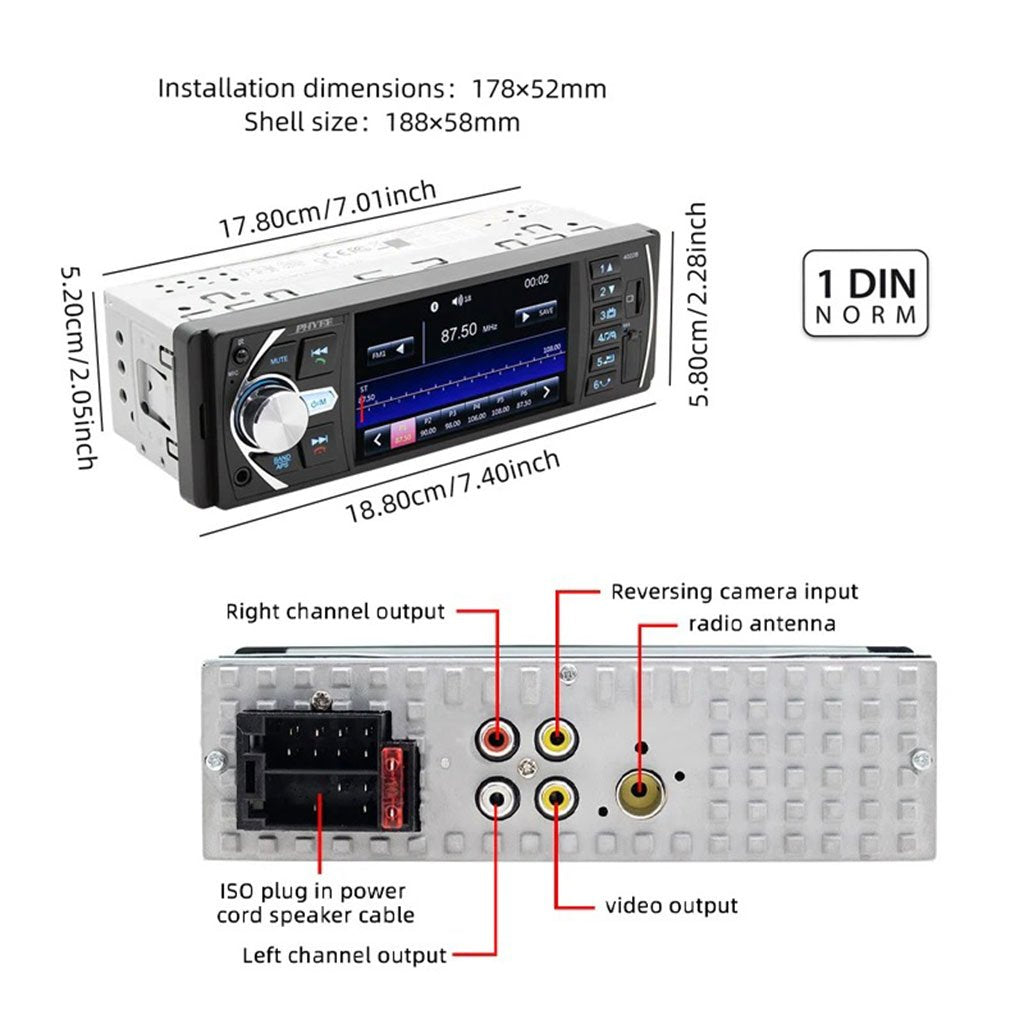 Autoradio MP5 4.1 Pouces FM Radio Écran HD image 2