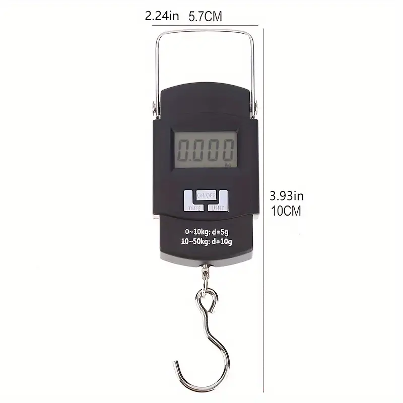 Balance à bagages numérique portable avec écran LCD 50KG/10G WH-A08 image 1