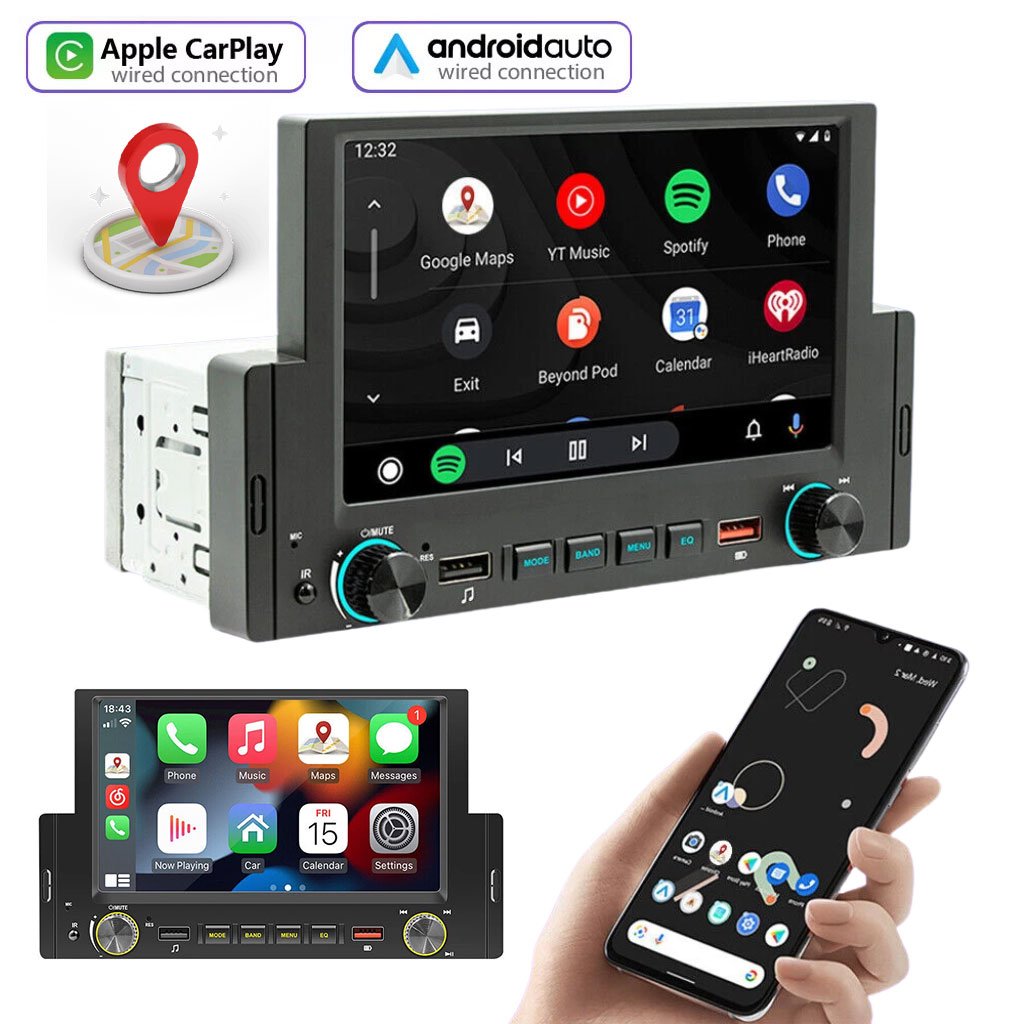 Autoradio à Écran Tactile avec Apple CarPlay, Android Auto & GPS Intégré image 0