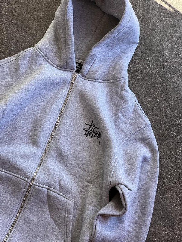 STUSSY Zip-Up Veste – Hoodie Streetwear Iconique & Style Urbain Premium
