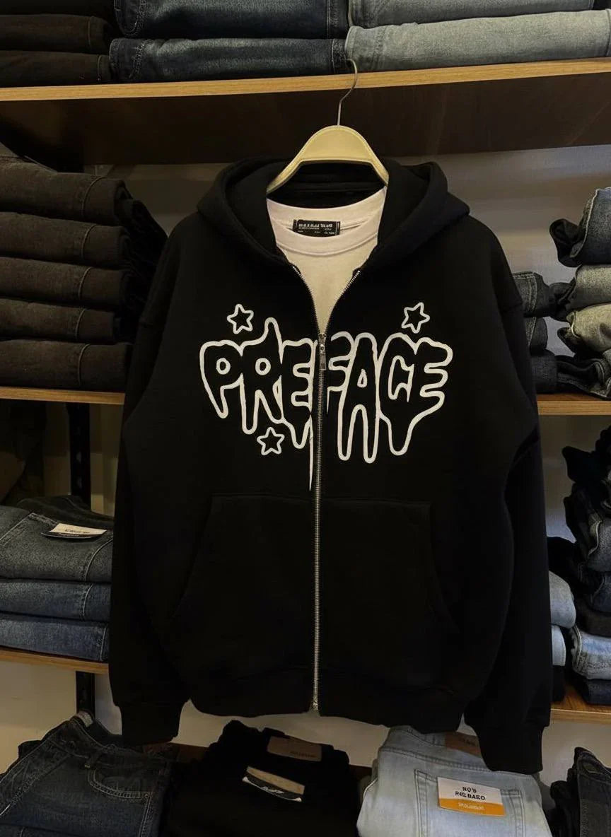 Preface Star ZipUp – Hoodie Zippé Étoile Style Streetwear Premium