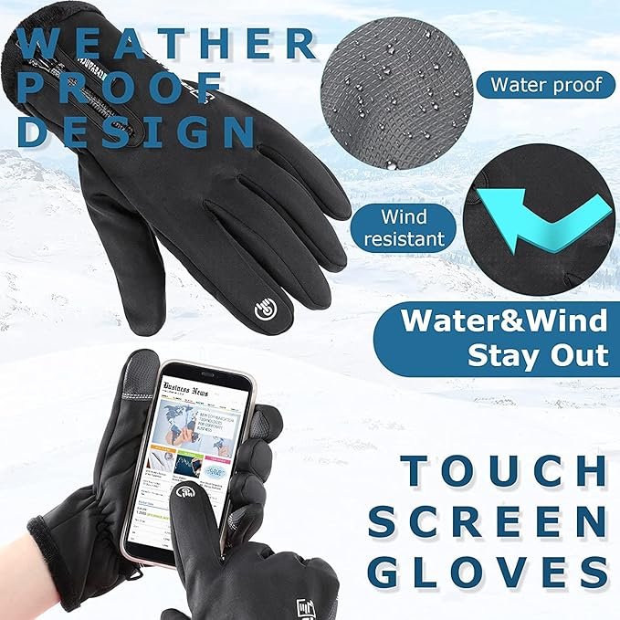 Pack Cagoule d’Hiver Excefore avec Gants Thermiques pour Écran Tactile image 2