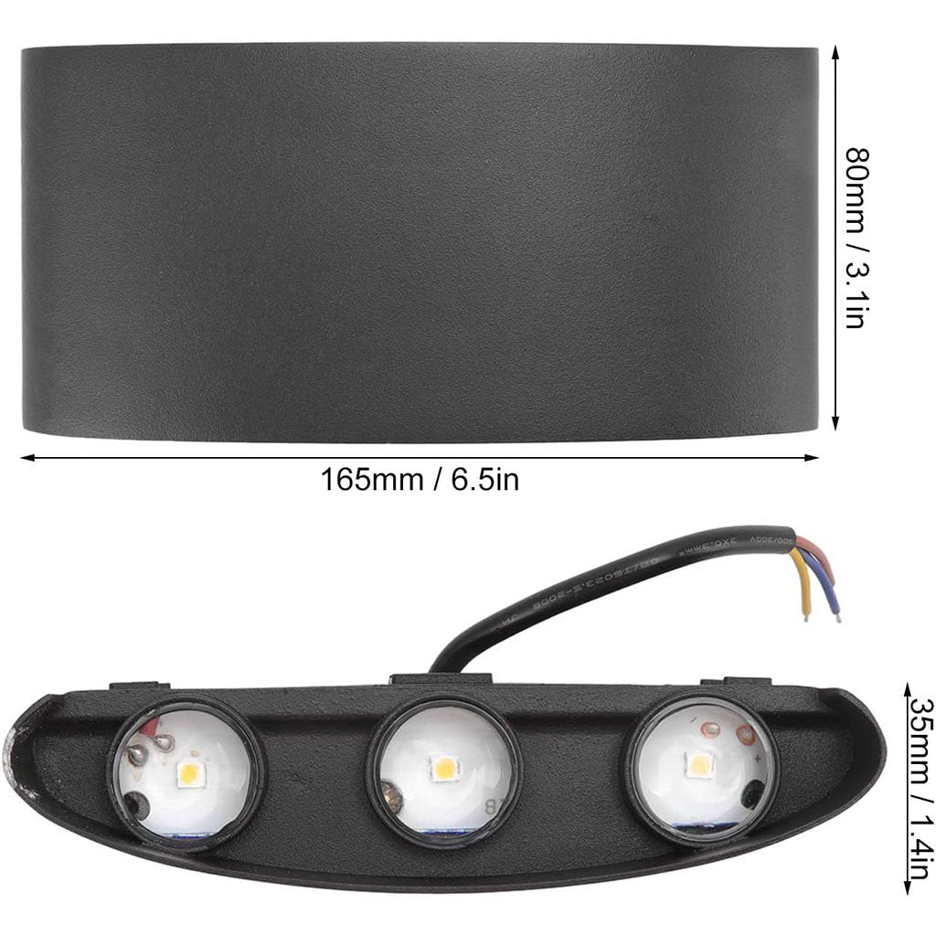 Applique Murale LED 6W Étanche 3 Lampes en PP image 1