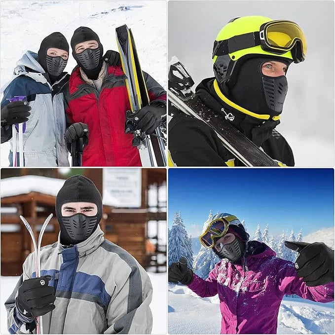 Pack Cagoule d’Hiver Excefore avec Gants Thermiques pour Écran Tactile