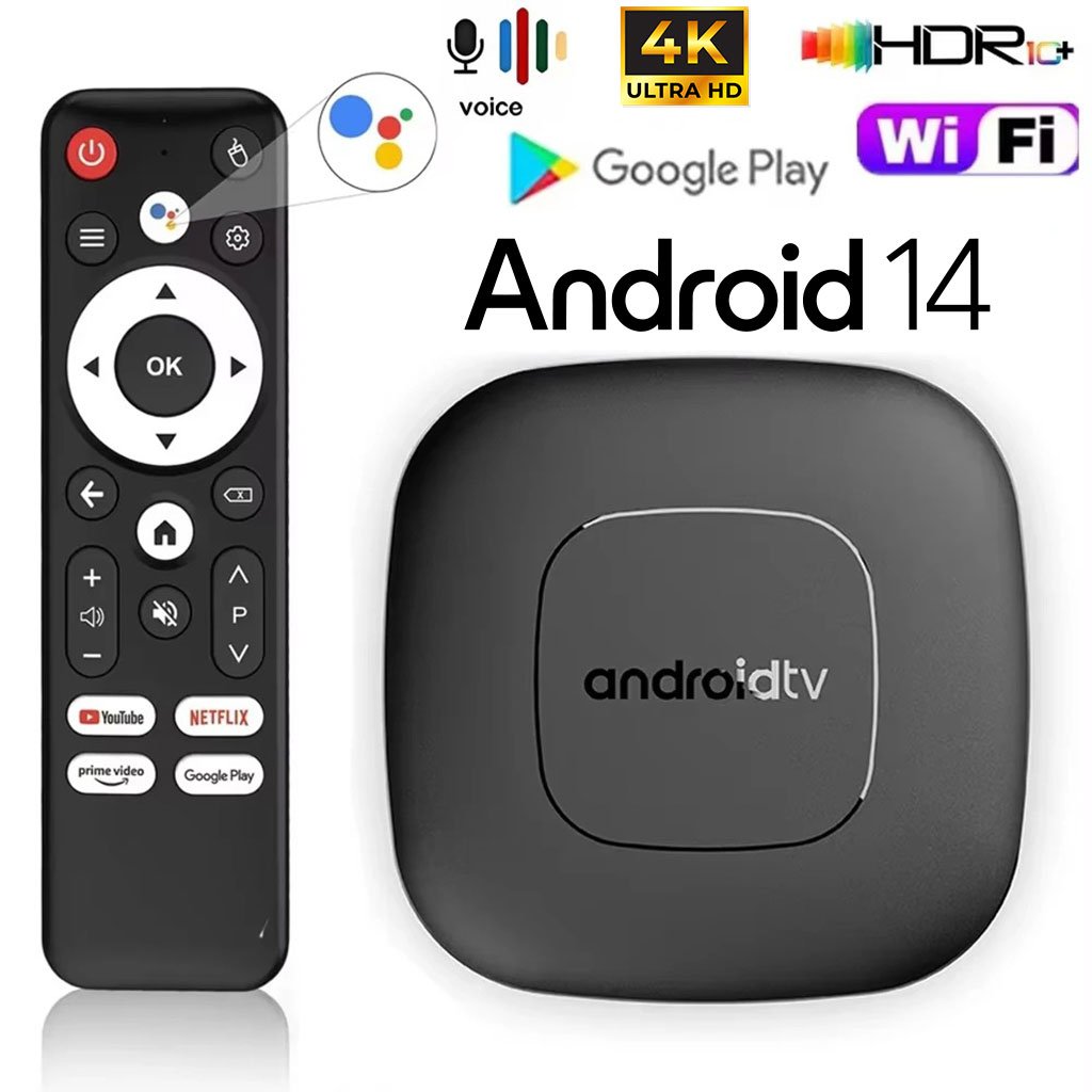Android TV Box Connectée avec Télécommande Vocale 2+16GB image 0