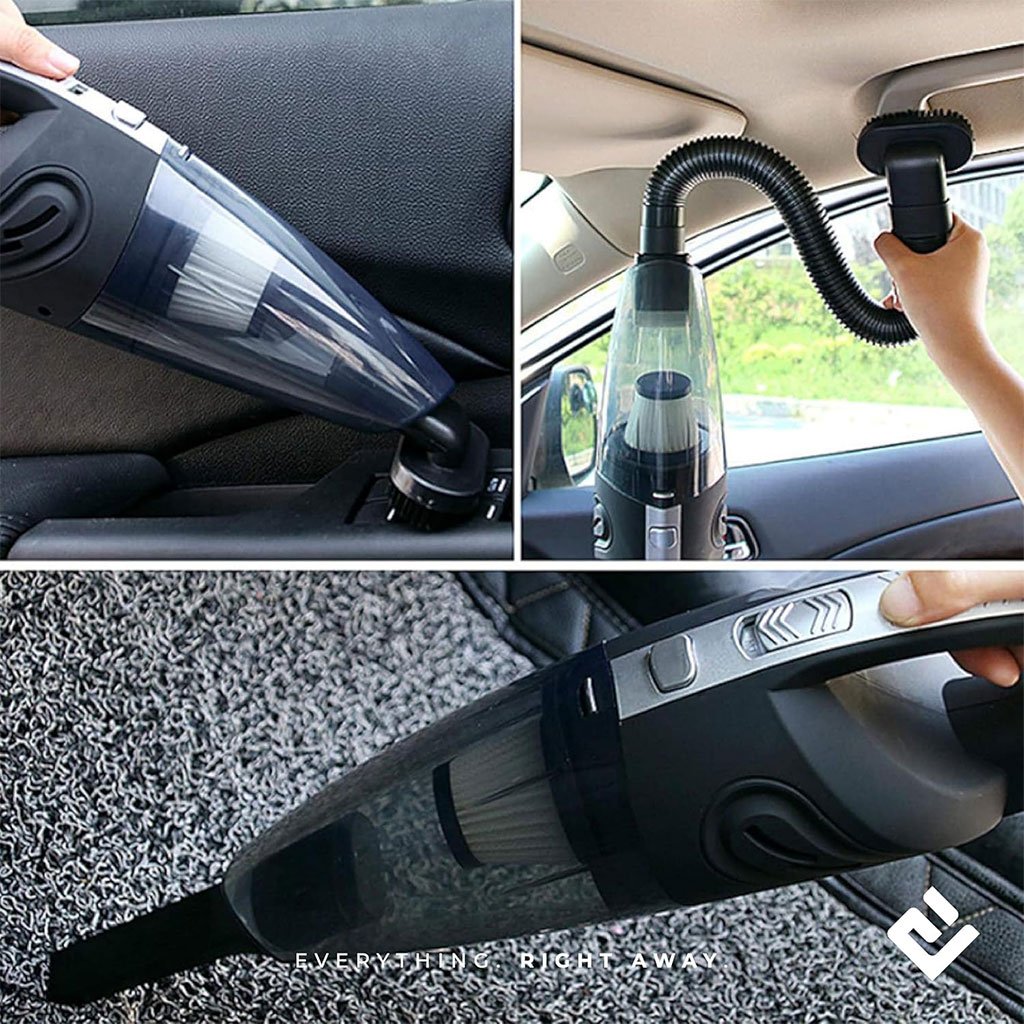Aspirateur Voiture Sans Fil + Câble USB 5V/12V – Nettoyage et Alimentation Pratiques image 1