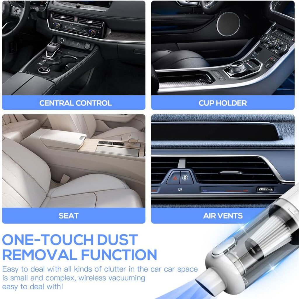 Aspirateur Portable à Main Sans Fil 10000 Pa Capacité de 450 ml image 2