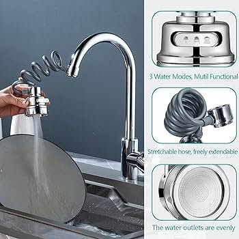 Pulvérisateur d’évier de cuisine à économie d’eau avec tuyau extensible image 0