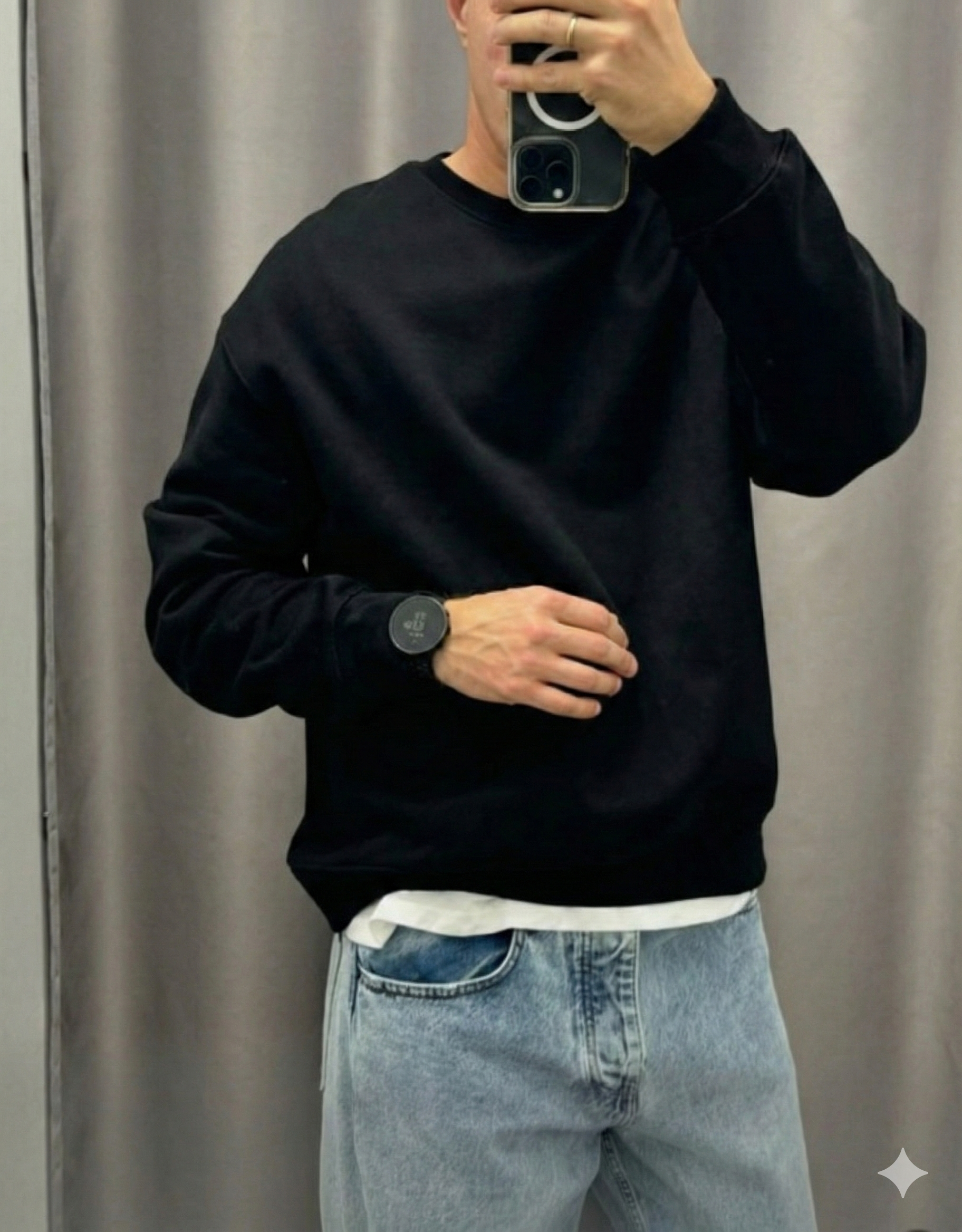 Sweatshirt Oversize Noir/Blanc – Style Urbain Confort & Tendance