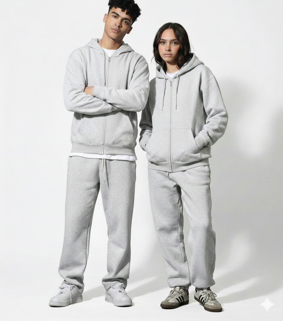 Ensemble Veste + Pantalon Baggy en Coton Premium – Style Moderne & Confort Respirant