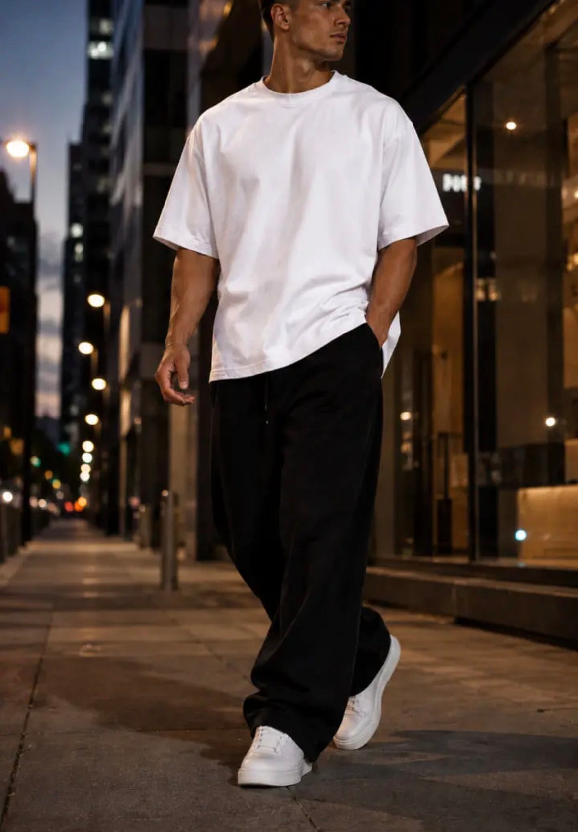 Ensemble T-shirt Oversize Coton + Baggy Jogger – Confort Streetwear Premium