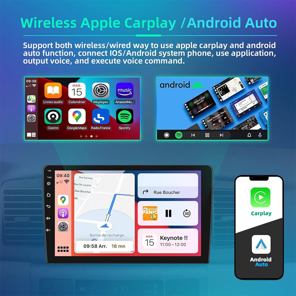 Autoradio Android 10,1 – CarPlay Apple et Android Auto Sans Fil image 2