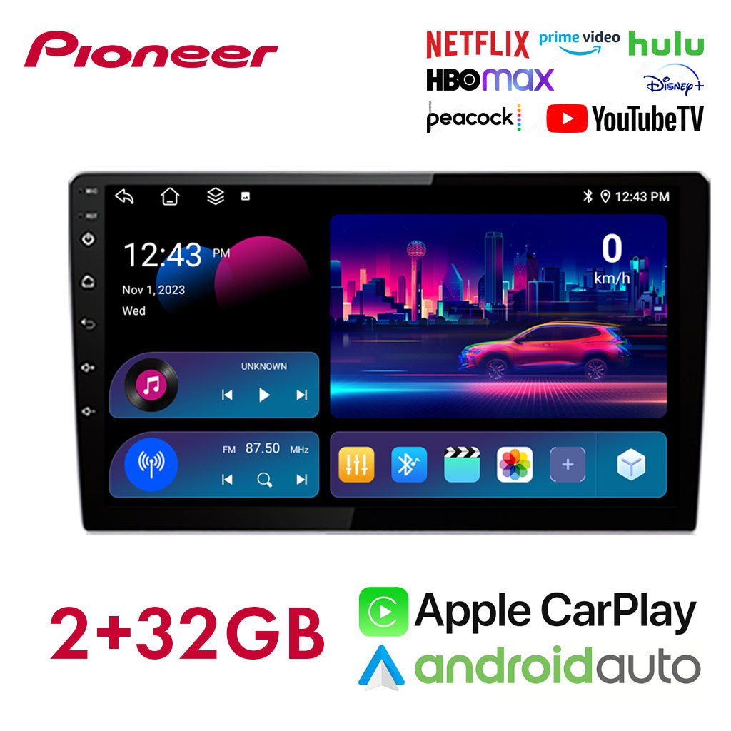 Autoradio Pioneer Android 10.4 pouces –CarPlay, Android Auto, GPS intégré, Bluetooth et USB image 0