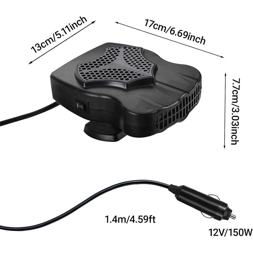 Chauffe de Voiture Rotatif 360° 12V  2 en 1 Chauffage & Ventilation image 2