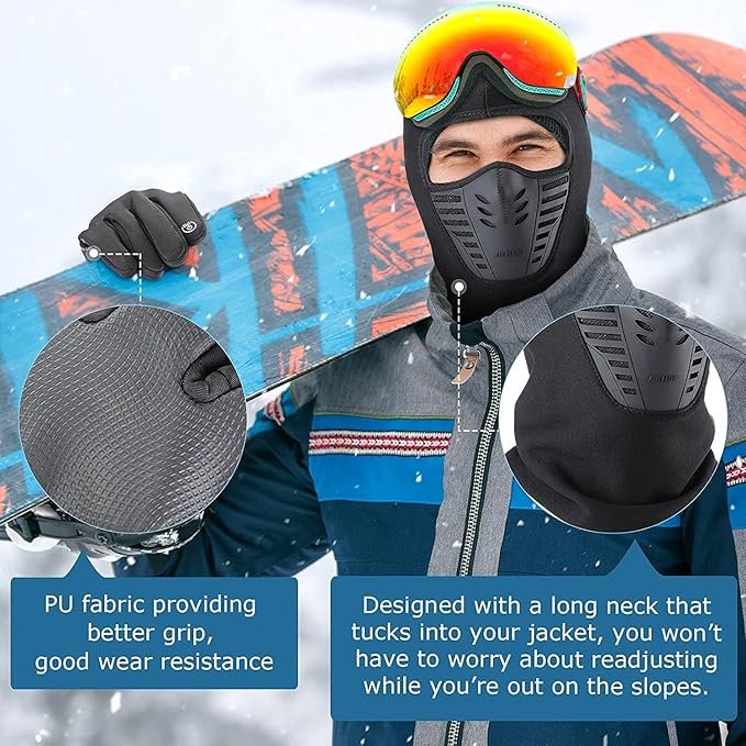 Pack Cagoule d’Hiver Excefore avec Gants Thermiques pour Écran Tactile image 3