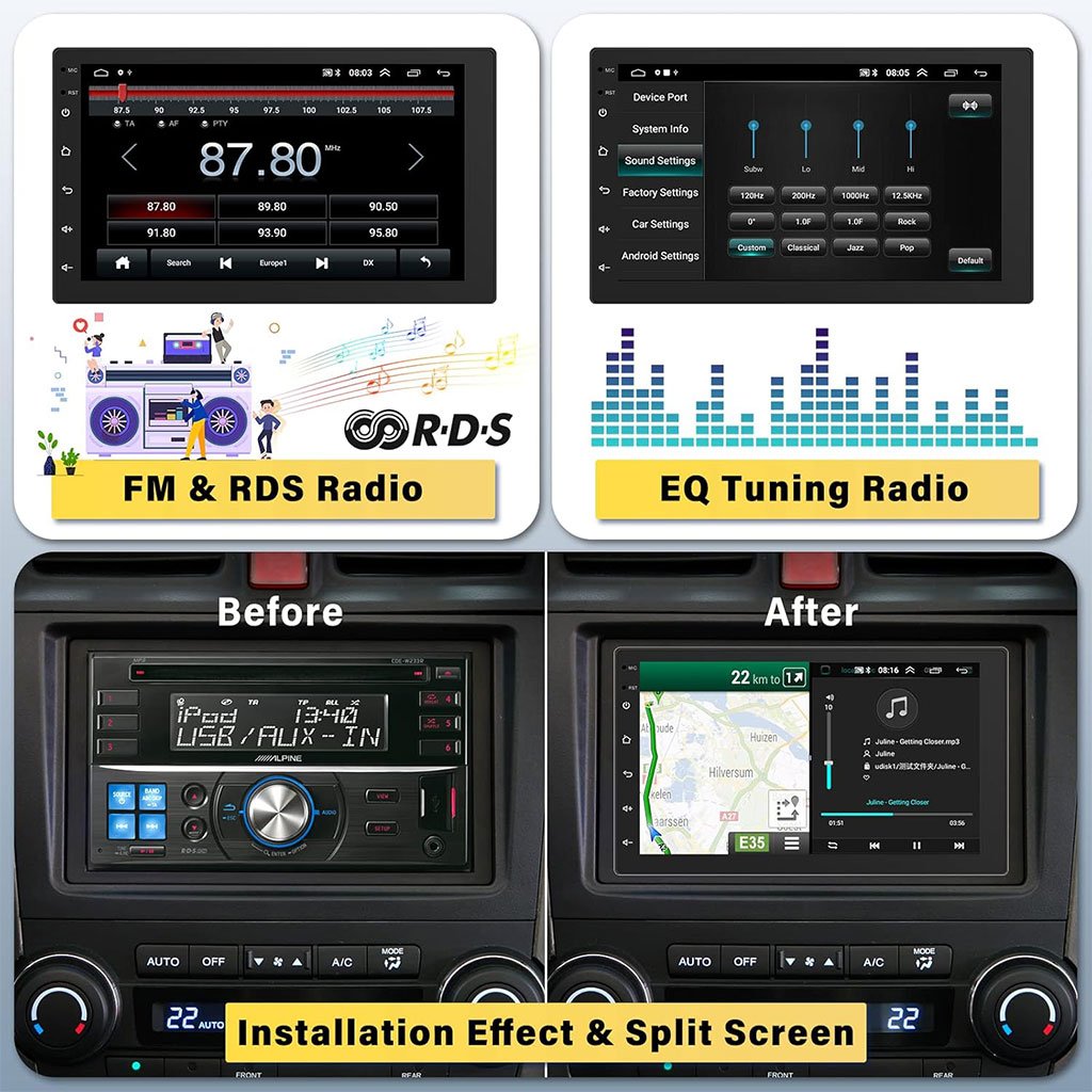 Autoradio 2 Din 7 Pouces – Écran Tactile & Bluetooth image 1