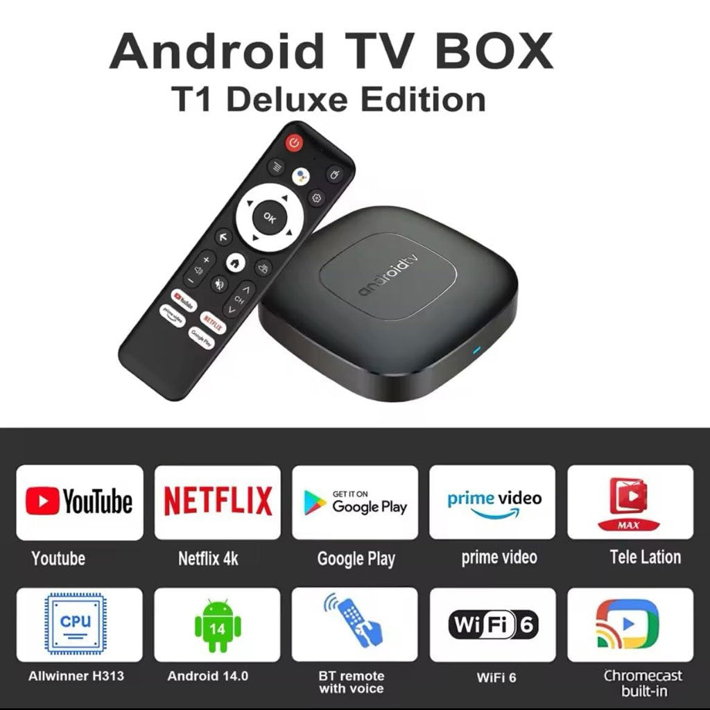 Android TV Box Connectée avec Télécommande Vocale 2+16GB image 4