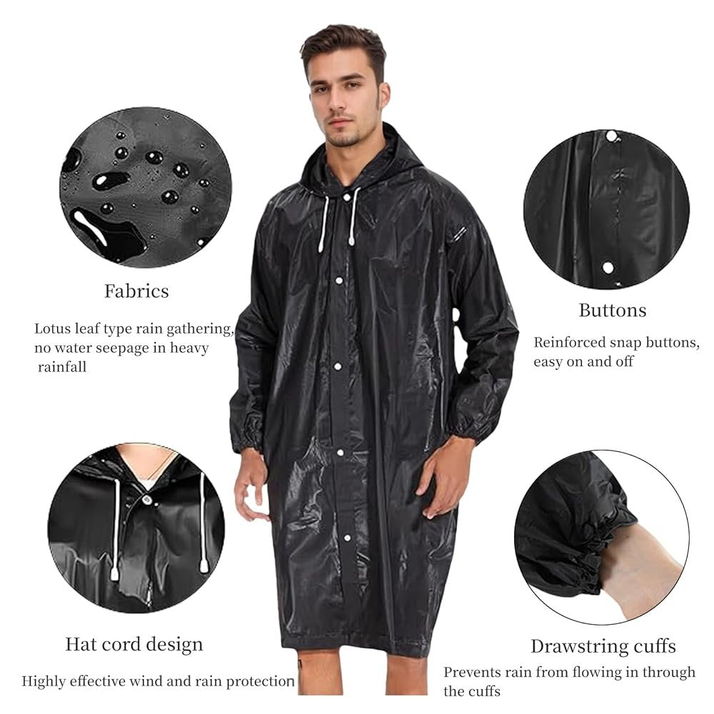 Pack Moto Manteau Imperméable avec Gants Tactiques Doigt Complet – Cagoule Offerte image 3