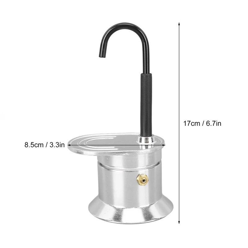 Cafetière Italienne Moka à Tube en Alliage d’Aluminium 50ml – L’art du café à l’italienne en un clin d’œil image 3