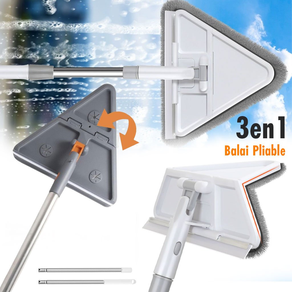 Vadrouille Pliable 180° avec Grattoir – Nettoyage Intelligent des Surfaces image 0