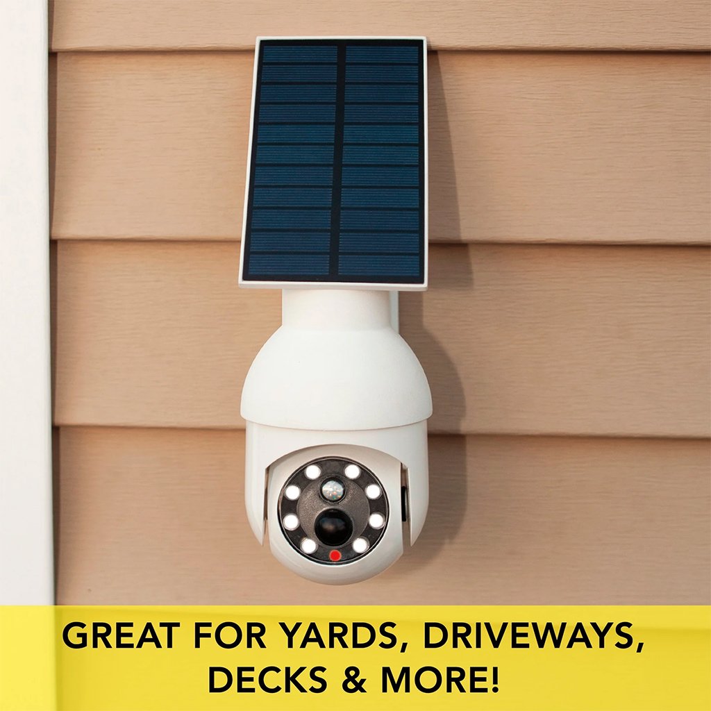 Faux Caméra Solaire 360° – Sécurité Visible & Éclairage Intelligent image 1