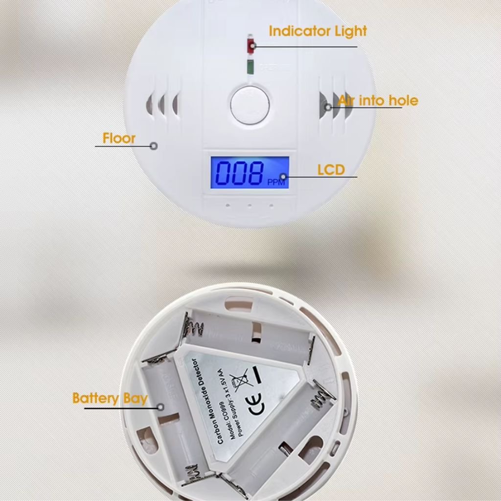Alarme détecteur de monoxyde de carbone avec écran LCD image 5