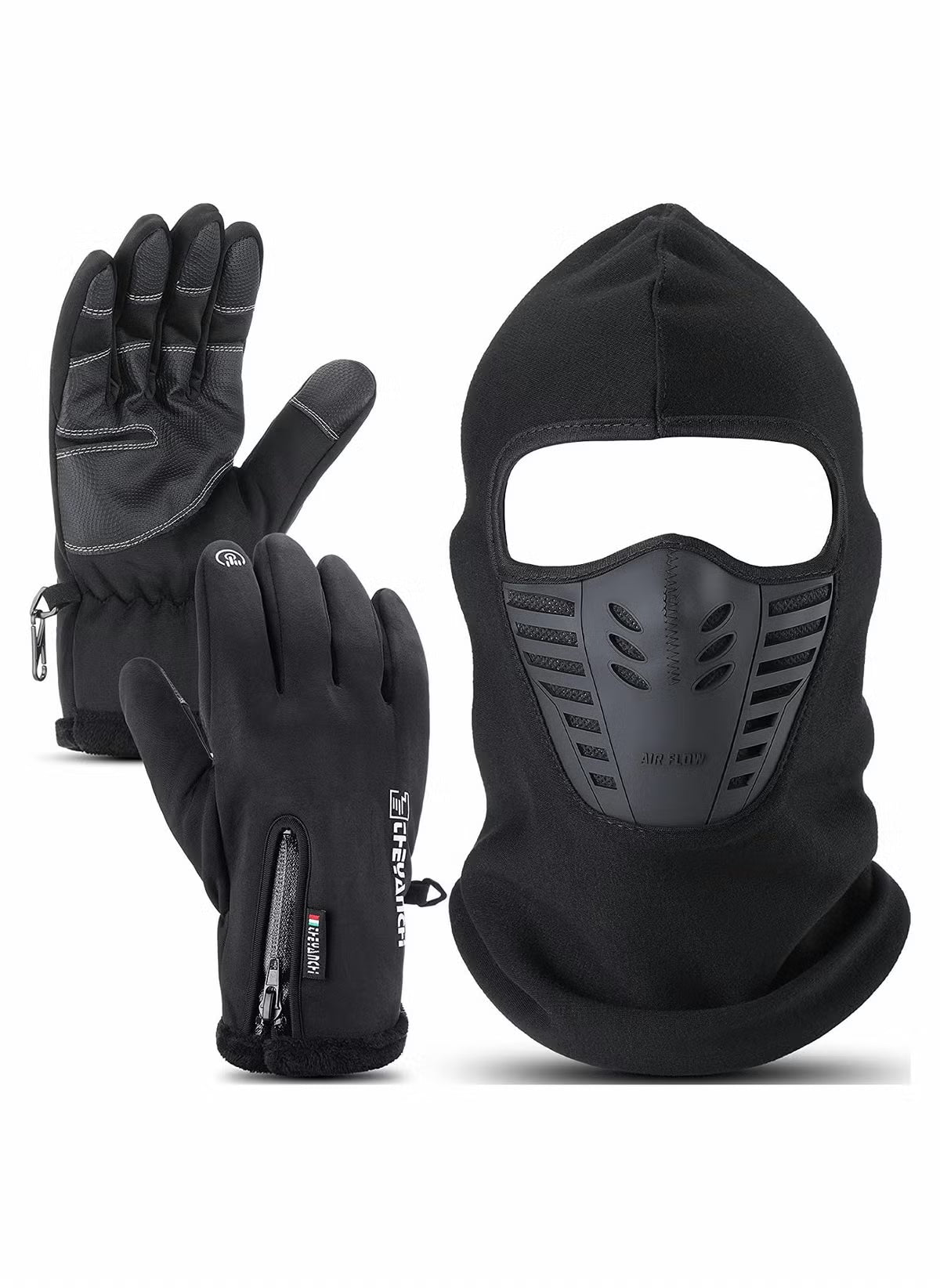 Pack Cagoule d’Hiver Excefore avec Gants Thermiques pour Écran Tactile