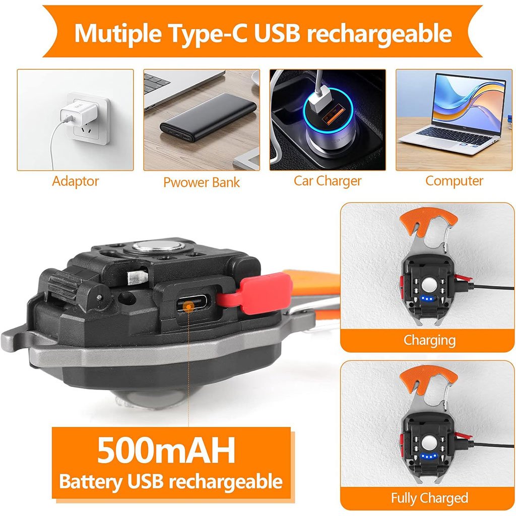 Mini Lampe Torche Porte-Clés 7 Modes image 3