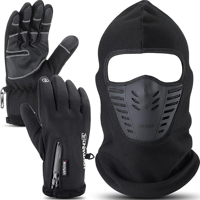 Pack Cagoule d’Hiver Excefore avec Gants Thermiques pour Écran Tactile image 0