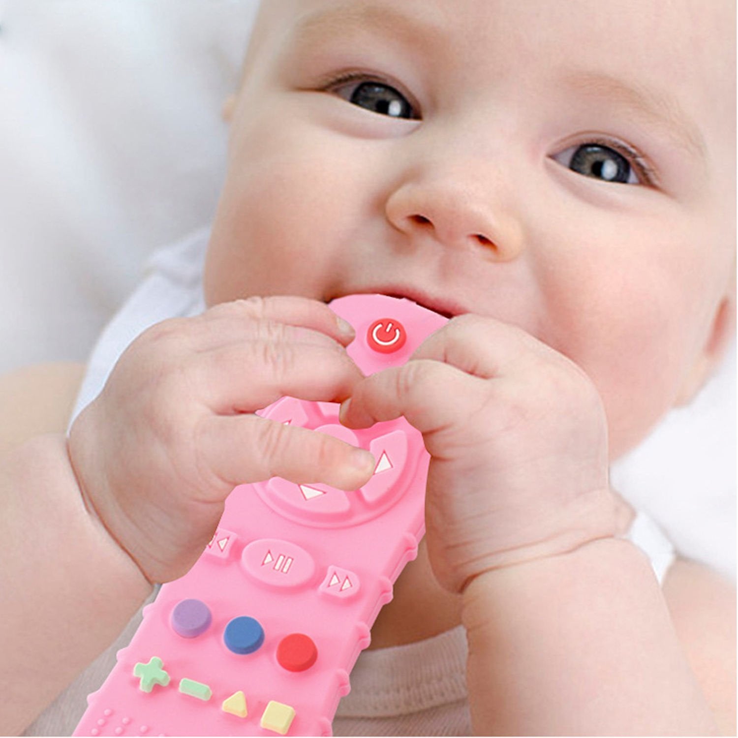 Anneau de dentition en Silicone en forme de télécommande image 1