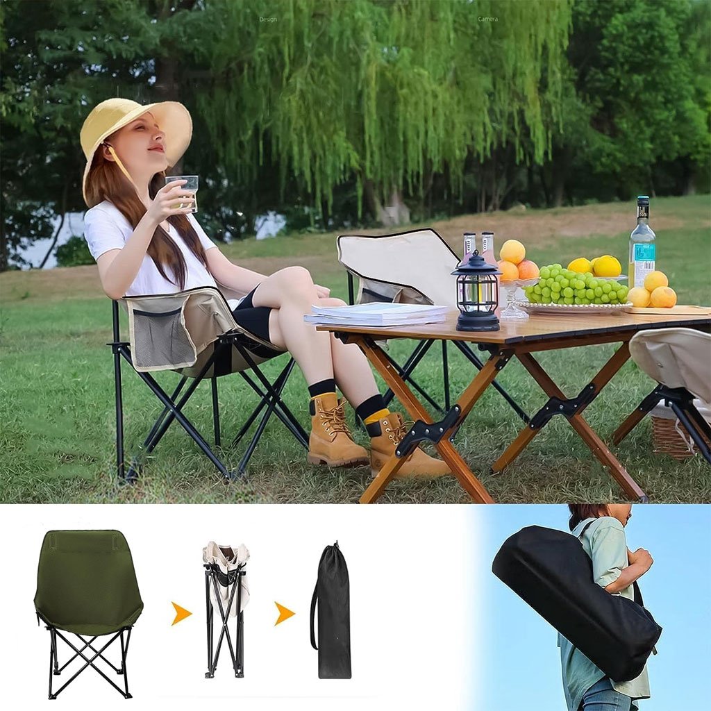 Chaise de camping pliable haut dossier – Robuste et ultra-confortable image 1