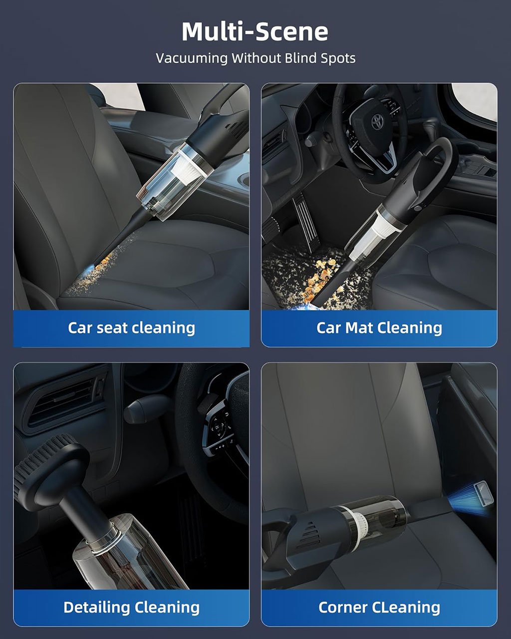 Aspirateur à Main Sans Fil Puissant pour Voiture - Aspiration 8500 Pa image 1