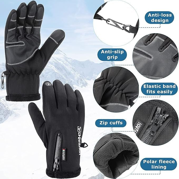 Pack Cagoule d’Hiver Excefore avec Gants Thermiques pour Écran Tactile image 6