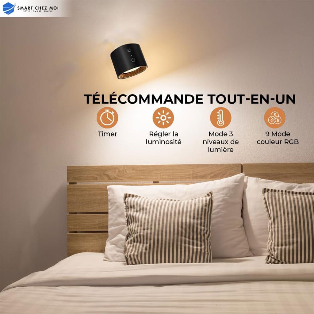 Applique Murale Double Tête et 3 niveaux de luminosité 360° image 2